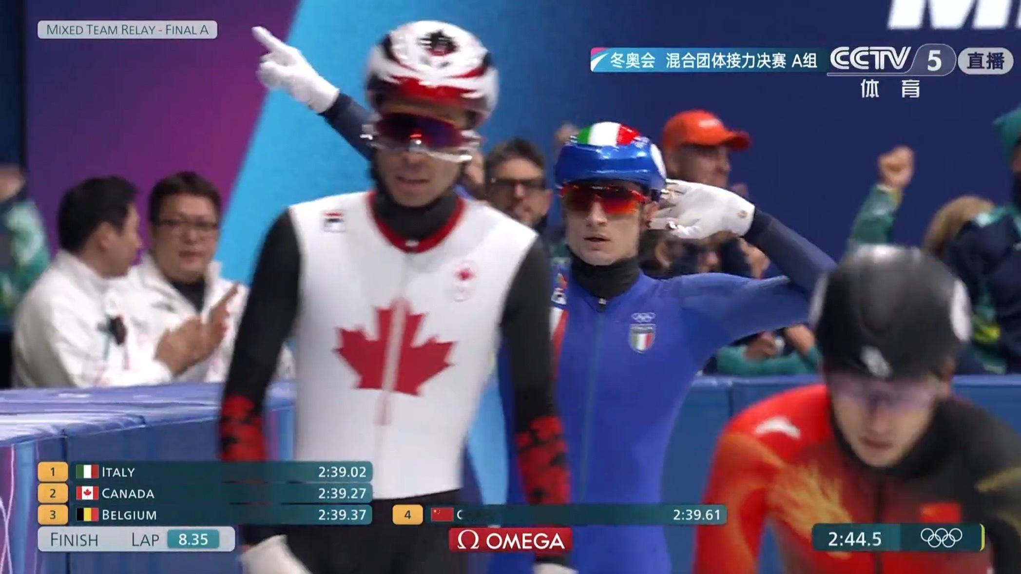 好遗憾，中国队排名第四接下去的比赛继续加油吧短道速滑混团接力