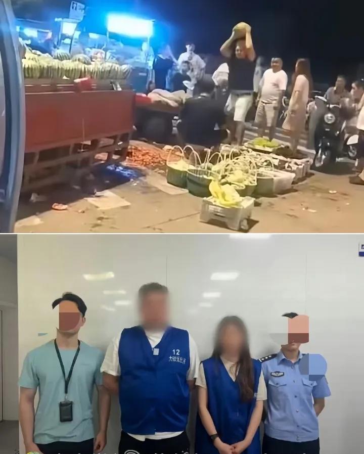 这下老实了，被拘留了，原本拿西瓜砸人的那股狠劲没了。本还以为自己老子天下第一，啥