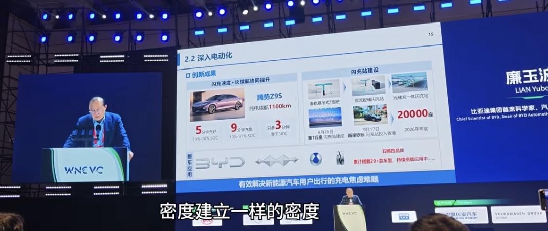 比亚迪将做到闪充桩和加油站同等密度已经给目标了，两年多时间把闪充桩建设的密度