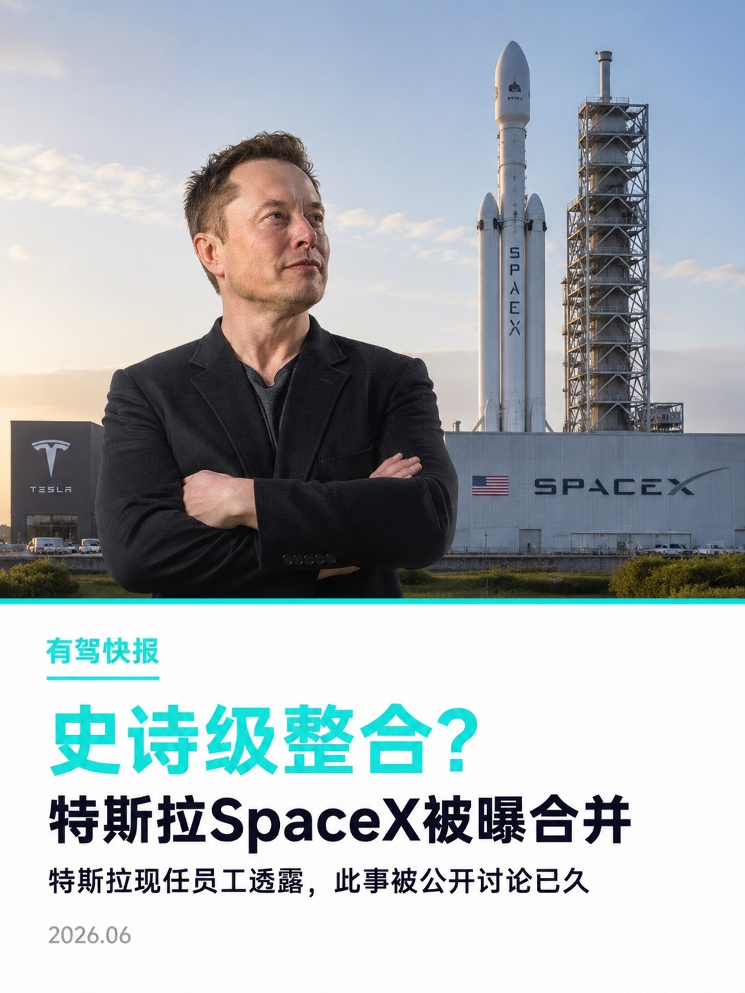 特斯拉SpaceX合并？马斯克的“超级公司”来了？据36氪报道，马斯克可能正在