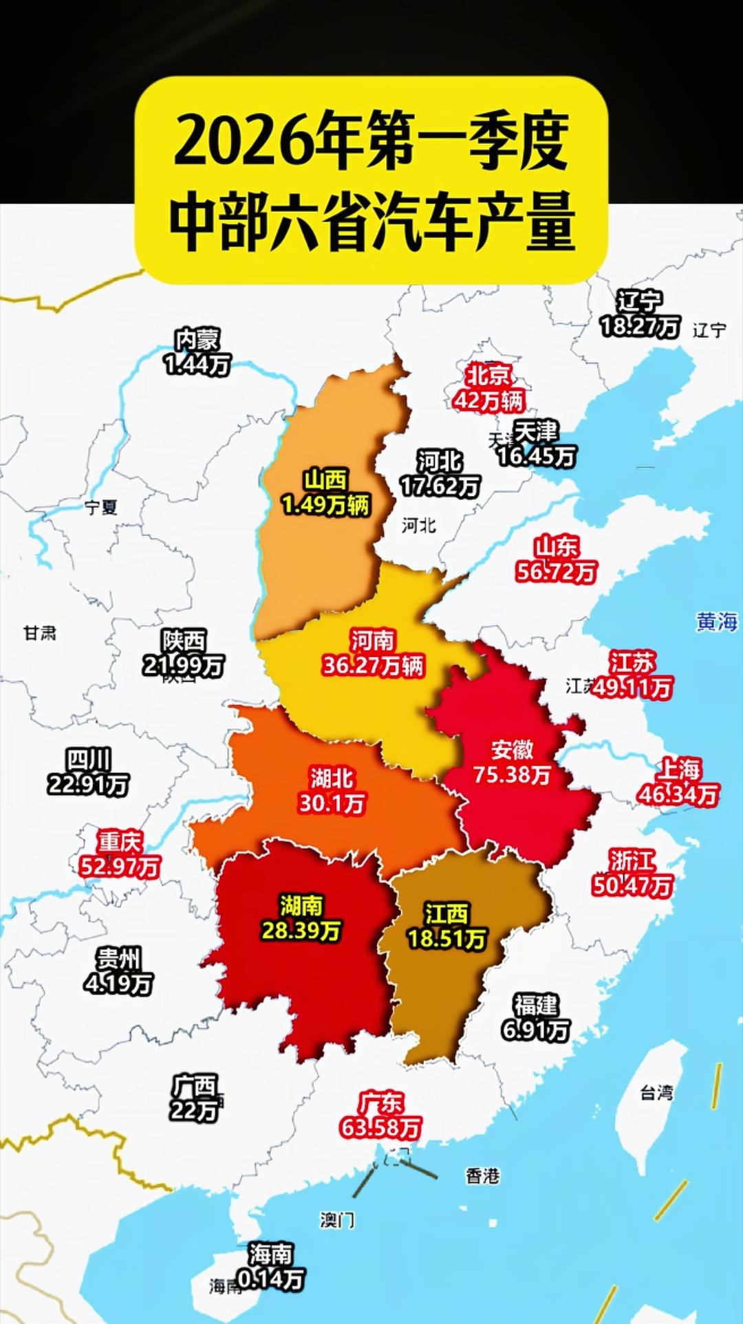 安徽汽车的产量这么猛，一季度又是全国第一！安徽的汽车产量超过了传统汽车强省广