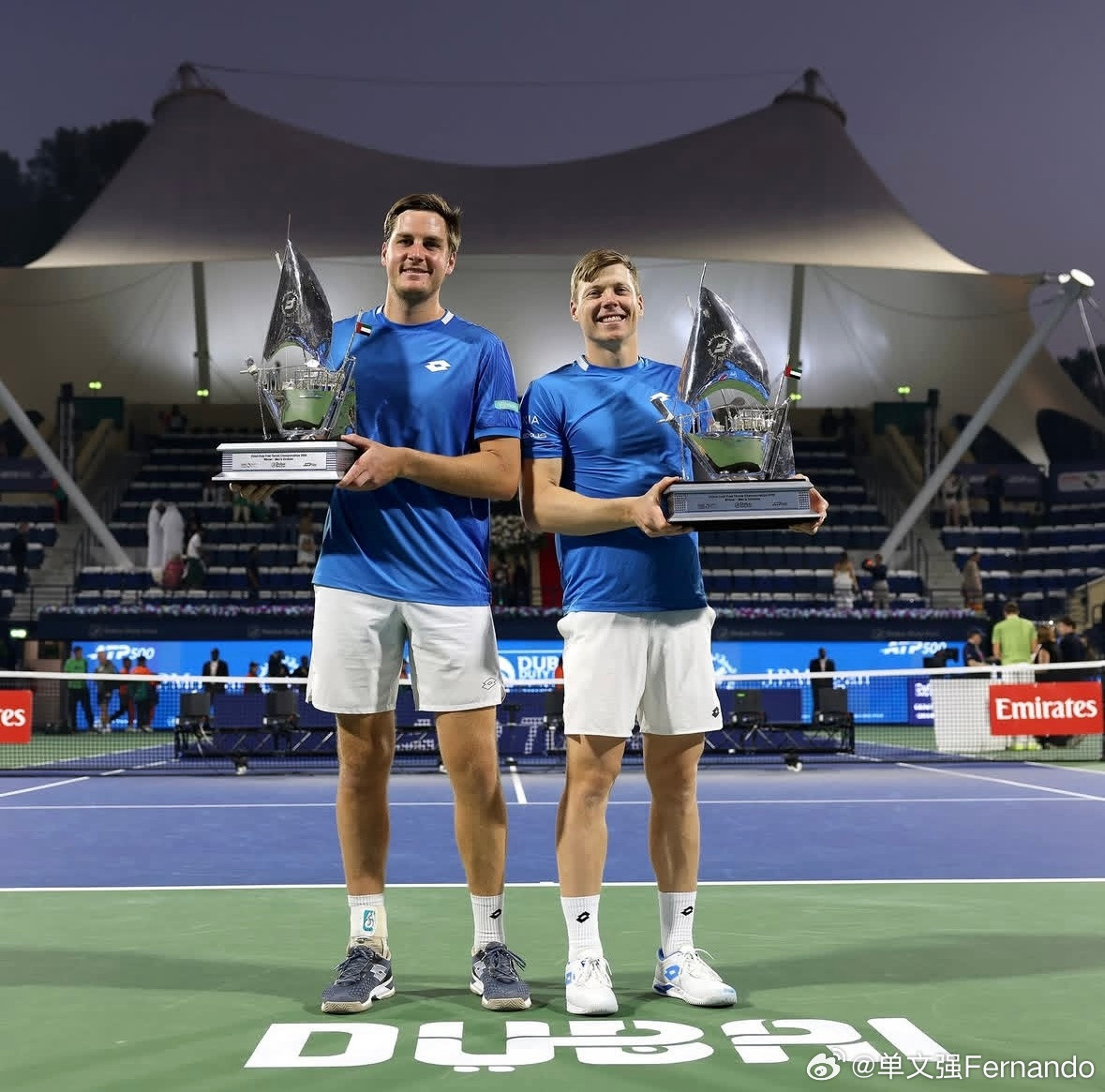 迪拜500赛男双冠军、芬兰🇫🇮小哥HarriHeliovaara更新自己的