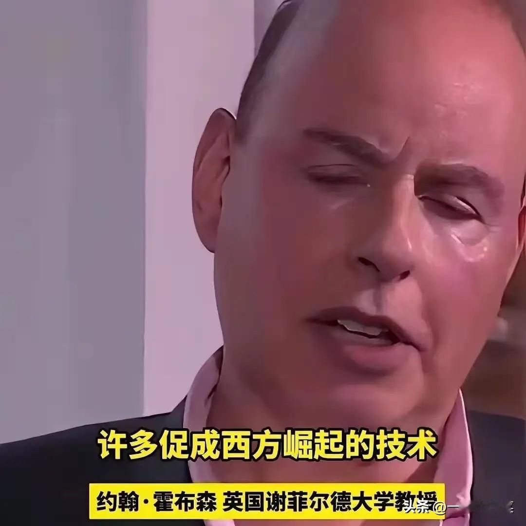 英国谢菲尔德大学教授约翰·霍布森在电视节目中说：“没有从中国引进的技术，就没有英