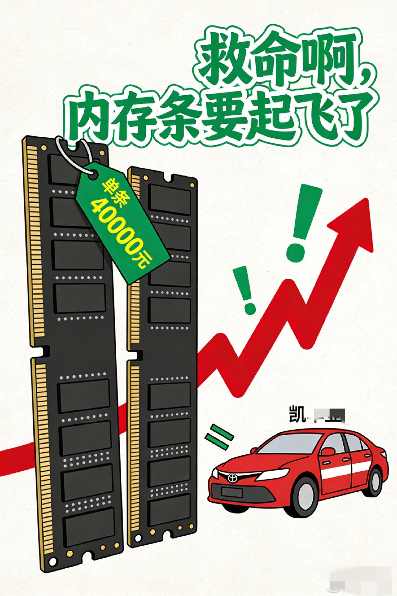 这世界是疯了吧？谁能想到，内存条有一天也成“奢侈品”？两根内存条=一辆