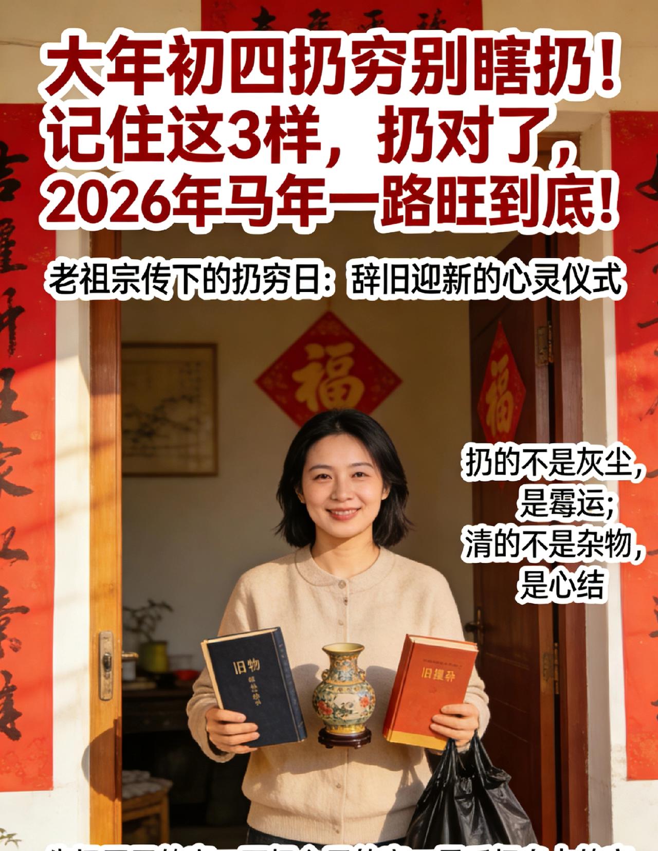 大年初四“扔穷”别瞎扔！记住这3样，扔对了，马年一路旺到底！大年初四，老祖