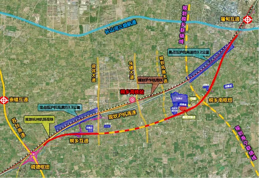 【沪昆高速公路桐乡高桥段改建工程】正在抓紧推进。主线全长约13.7千米，总投资约