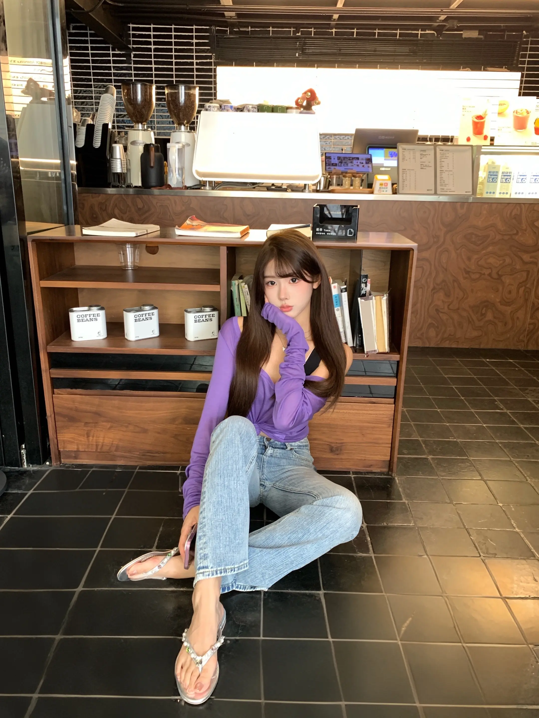 💜。紫色很有韵味 今天是韩系ins感休闲风 一套简约又显身材