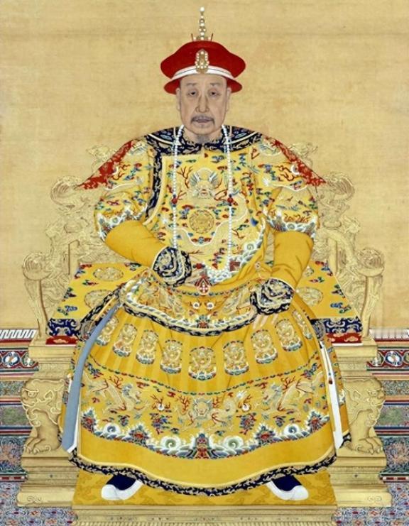 1799年，89岁的乾隆在弥留之际，似对嘉庆交代着临终遗言，可是嘉庆一个字也听不