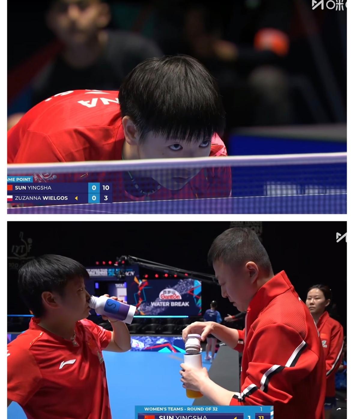 恭喜中国女团3:0横扫罗马尼亚晋级伦敦世乒赛决赛——斯佐科斯输曼昱后笑了！国乒