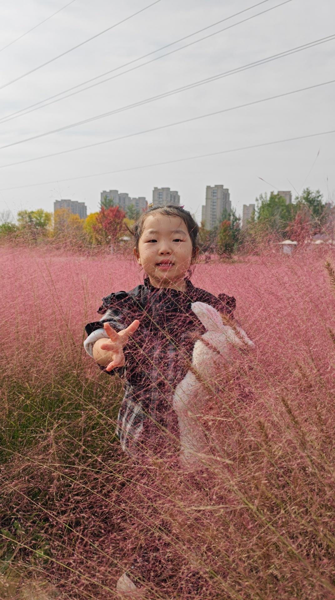 分享我这周有趣的事：太阳公公出来啦，像一颗亮亮的糖果挂在天空。我和小宝贝