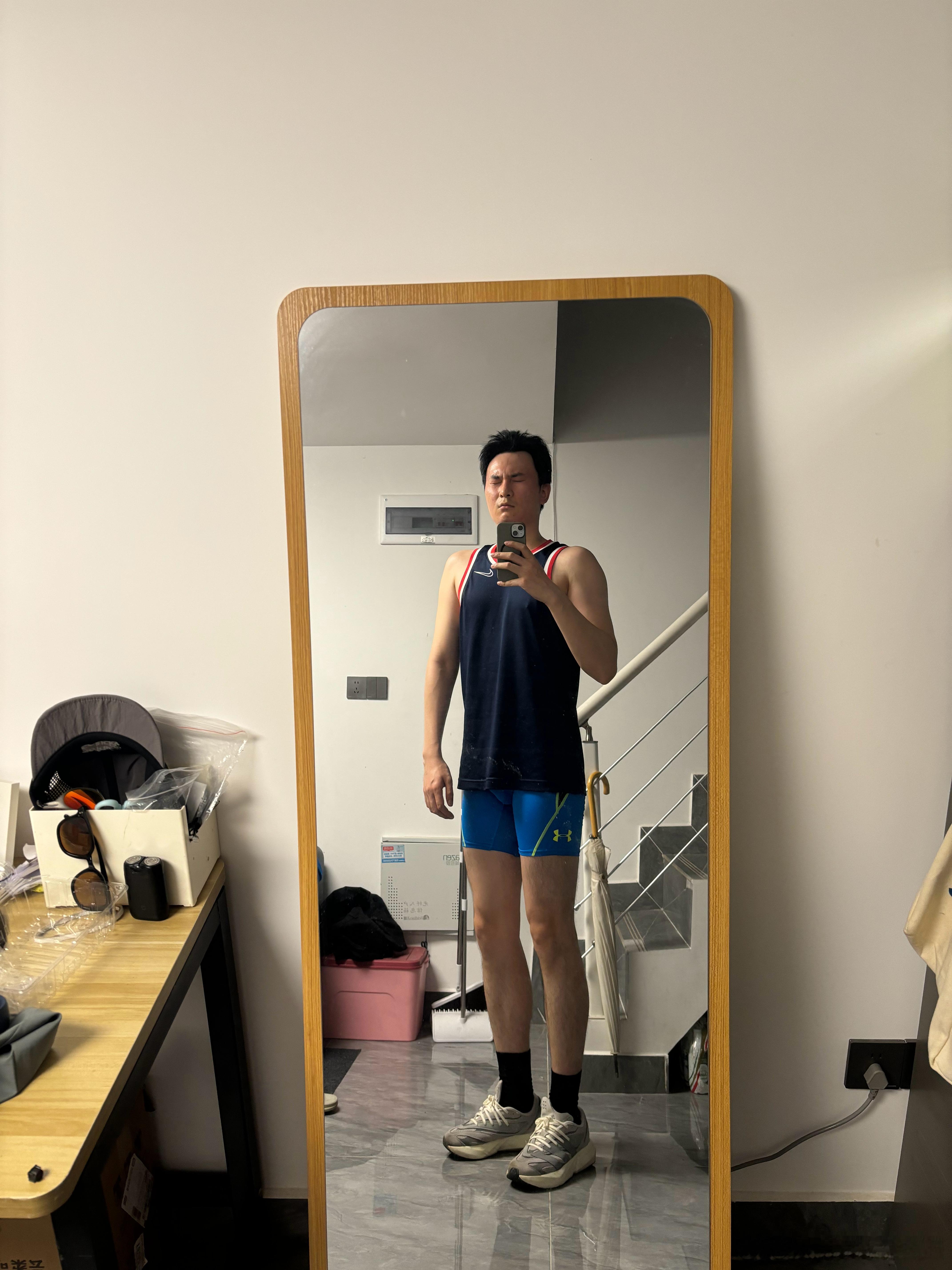 跑步前：跑步后：