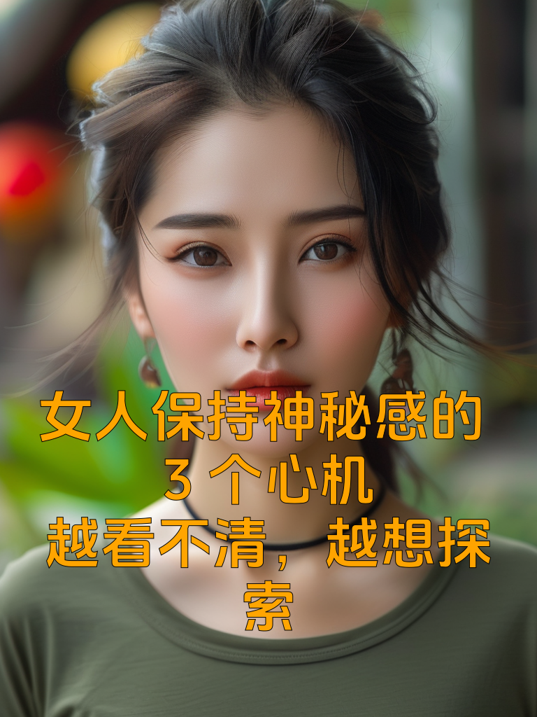 女人保持神秘感的3个心机：越看不清，越想探索
