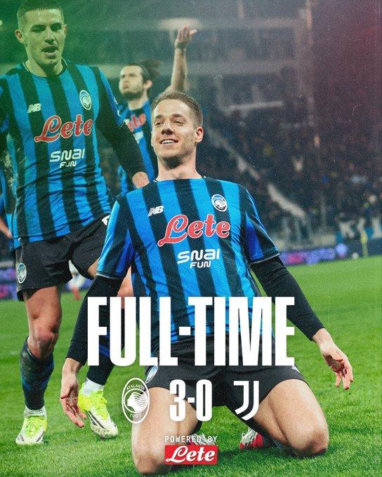 亚特兰大，希望打国米也这么牛逼就好！亚特兰大3比0战胜尤文图斯，晋级意大利杯四