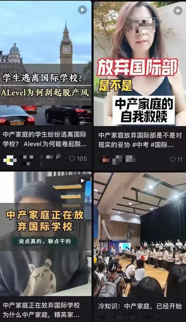 逃离国际学校，大批中产家庭已经断供，又一返贫三件套被狠狠抛弃。从去年下半年开始，