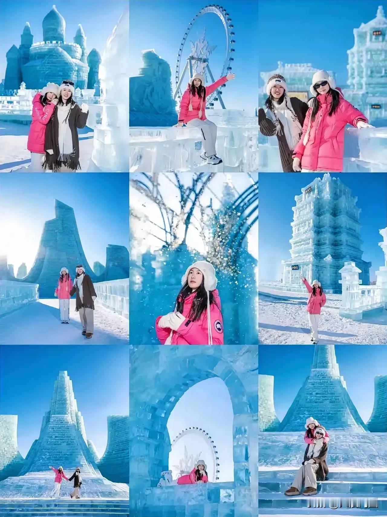 冰天雪地里的梦幻世界，打卡哈尔滨冰雪大世界！💙💙💙