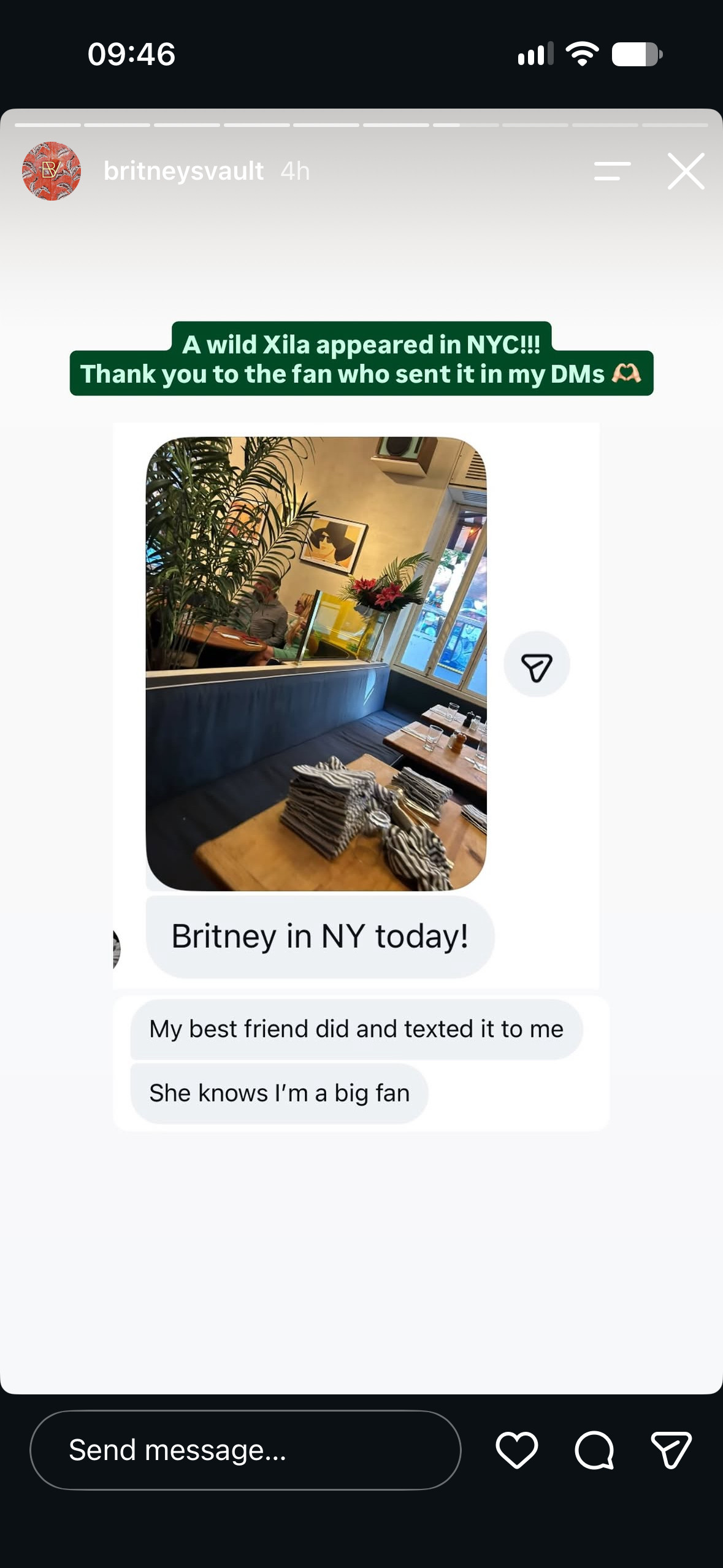 Britney据粉丝投稿，野生布兰妮出没纽约！📸​​​