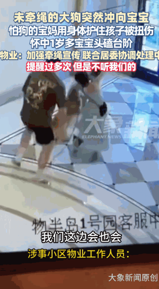 “必须严惩！”广东广州，一女子正带着孩子在楼下玩耍，突然，一条没有栓绳的大狗冲向