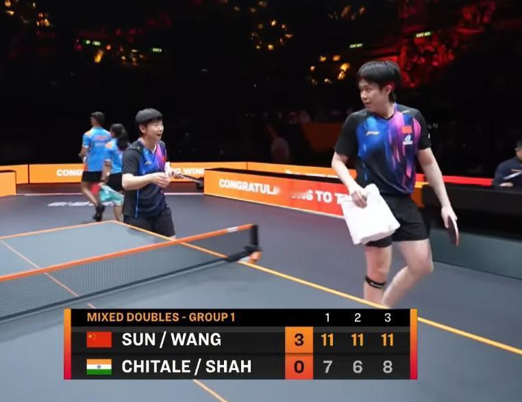 笑死了！今天对战印度组合第三局莎头开局1:4落后孙颖莎立马凶巴巴的开始指