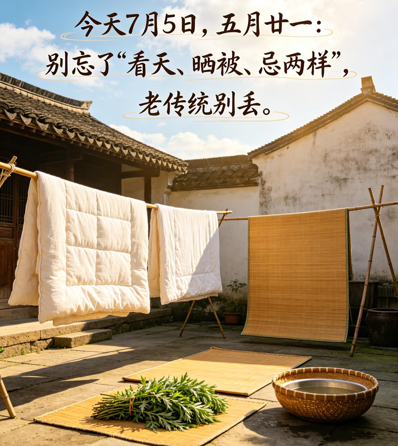 【7月5日｜农历五月廿一：老黄历写"闭日"，赶上周日，老辈这三句提醒比闹钟管用】