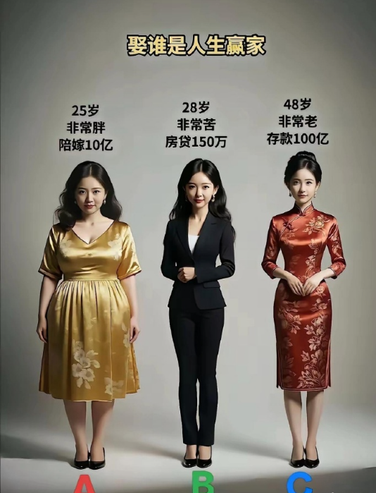估计大部分人选A，胖一点还可以减~~~你会选哪个？​​​