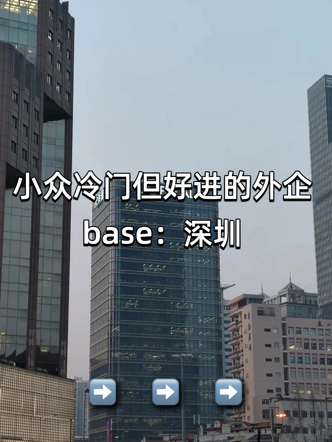 小众但好进的：深圳外企