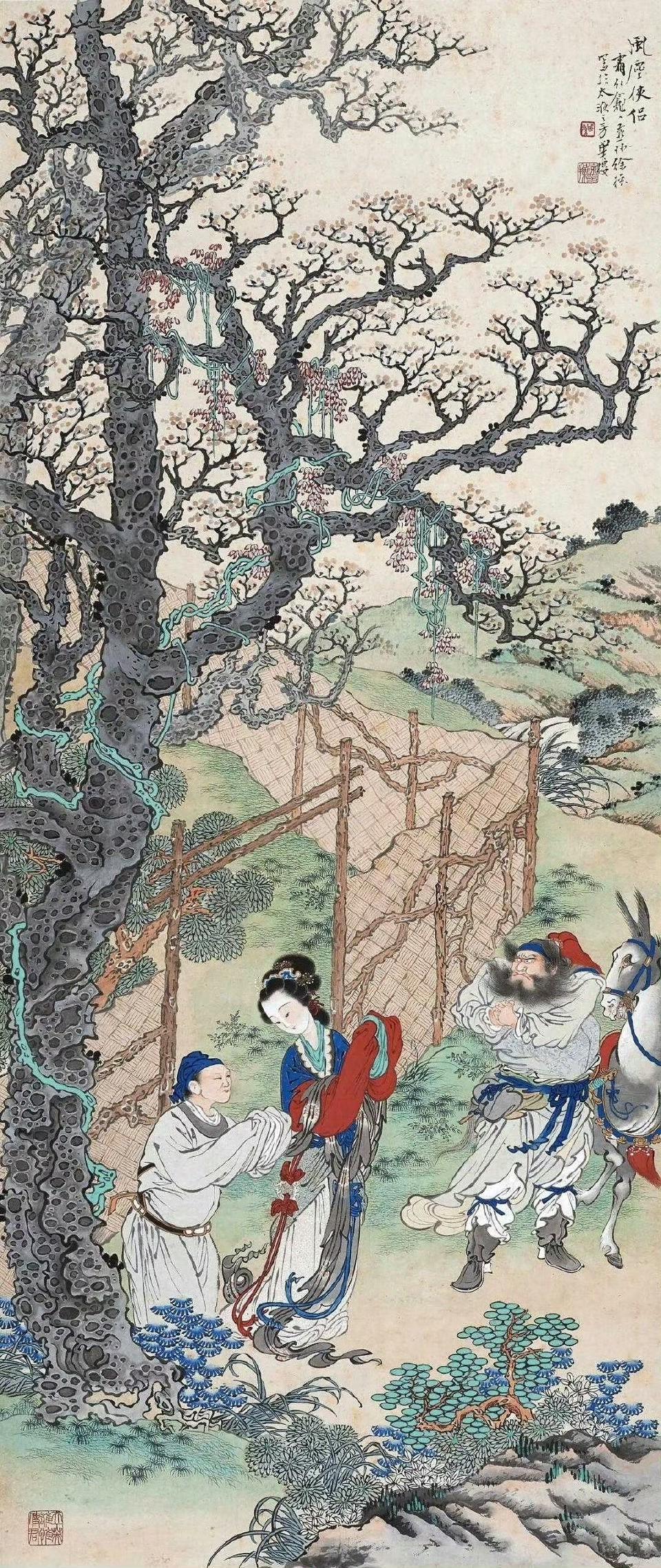 徐操是近代有点名气的画家，他的画在人物和风景方面有很高的造诣，树木，山水，人物在