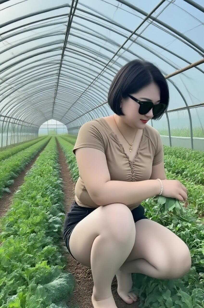 七律·大棚中的农艺师大棚深处有奇贤，似把春光手里牵。巧弄青蔬成锦簇，精调翠叶