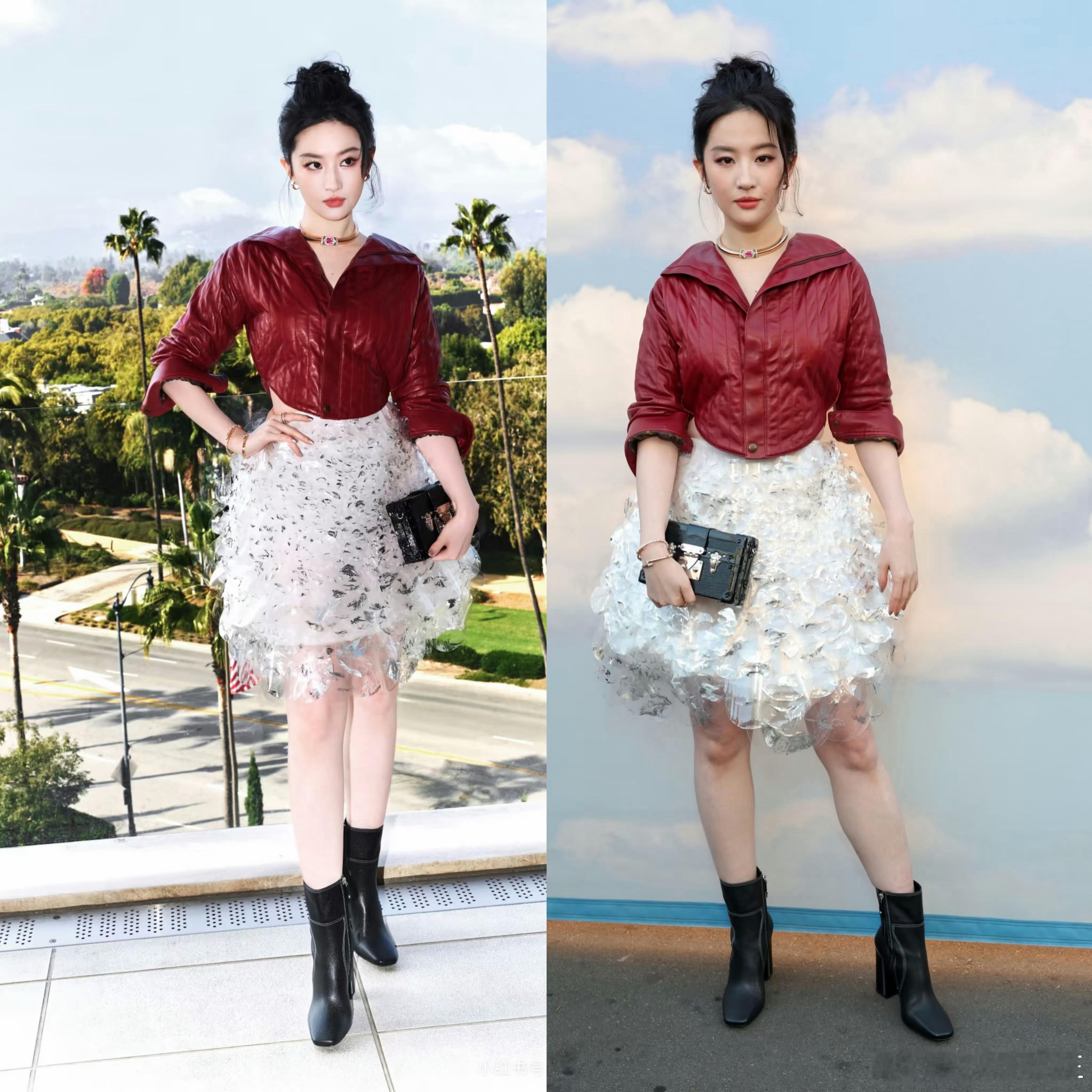 刘亦菲亮相洛杉矶VogueWorld盛典的生图与精修图对比，区别大吗？​​​