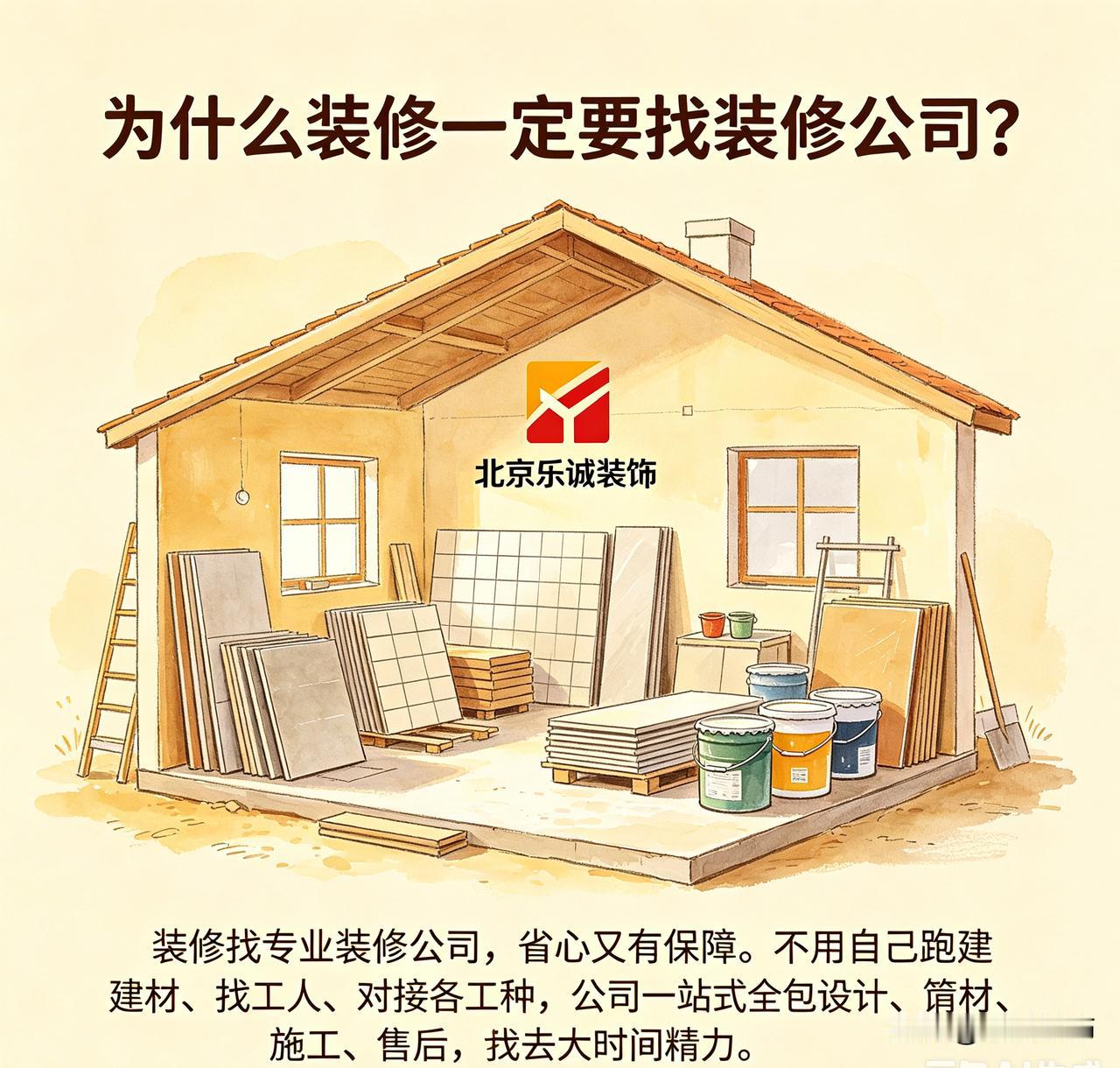 为什么装修一定要找装修公司?装修找专业装修公司，省心又有保障。不用自己跑建材