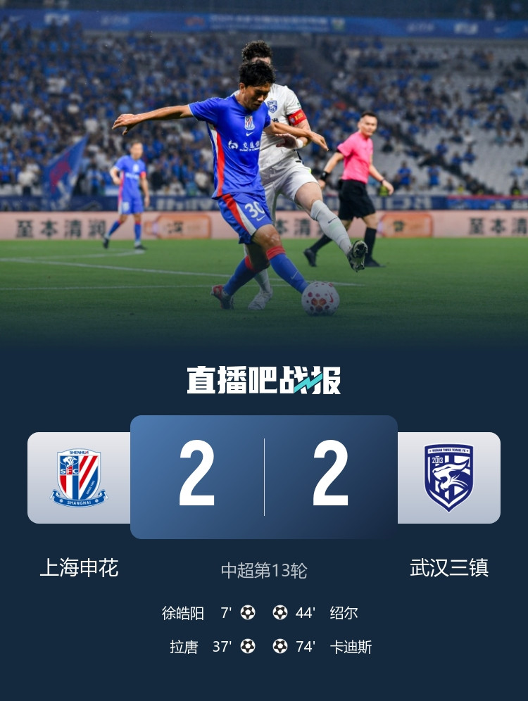 5月20日讯北京时间5月20日19点35分，中超第13轮，上海申花在主场上海体