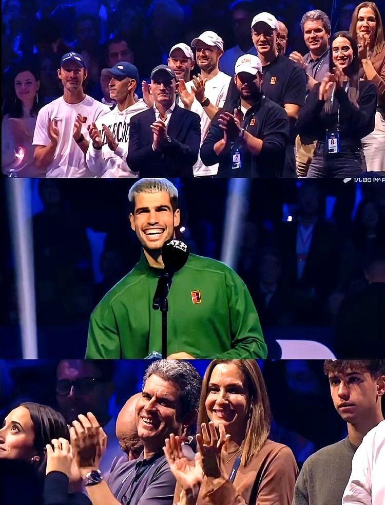 赢了比赛还笑得那么坦然，真让人佩服。20岁的阿尔卡拉斯第一次闯进年终总决赛，