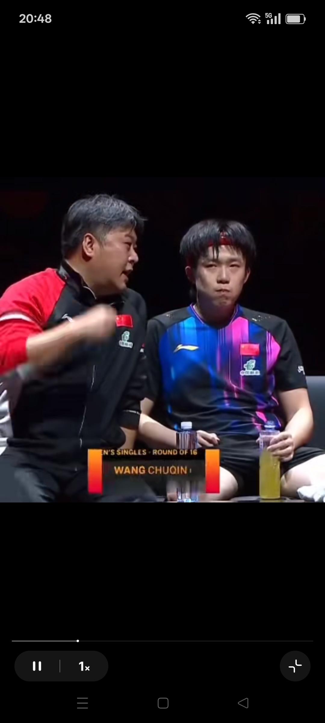 王楚钦一波三折终于赢了松岛辉空，这次场外指导孙逊功不可没！刚刚香港总决赛上上