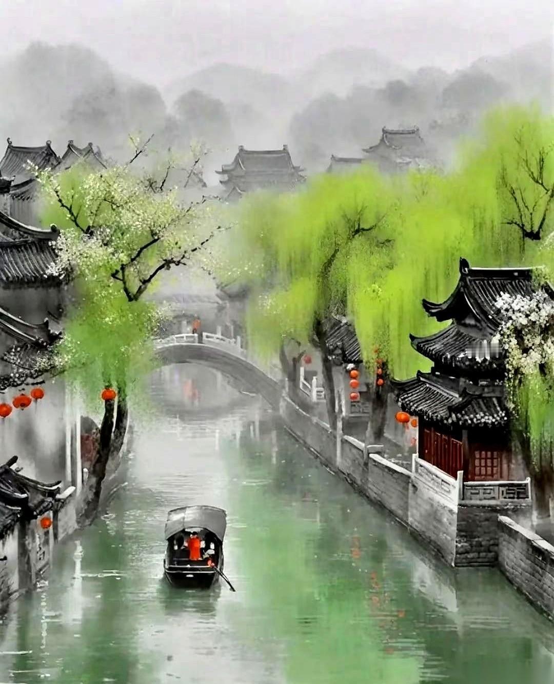 桌上一堆废纸团，揉得死紧。毛笔尖悬在宣纸上，一滴墨顺着笔锋滑下来，洇开一个黑点