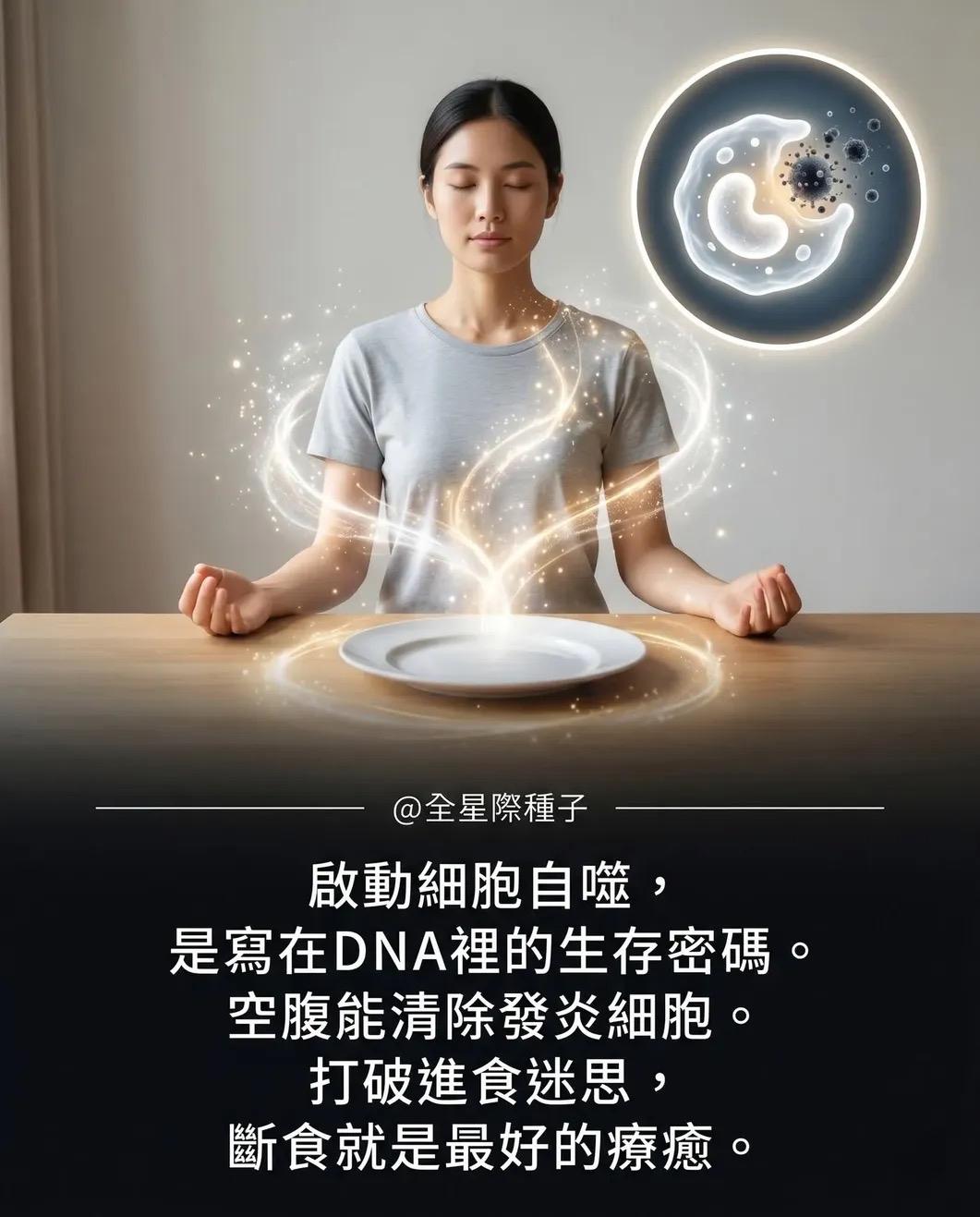 他证明了一个被压了几十年的生理学真相。当你足够长时间不吃东西，身体会启动一个叫