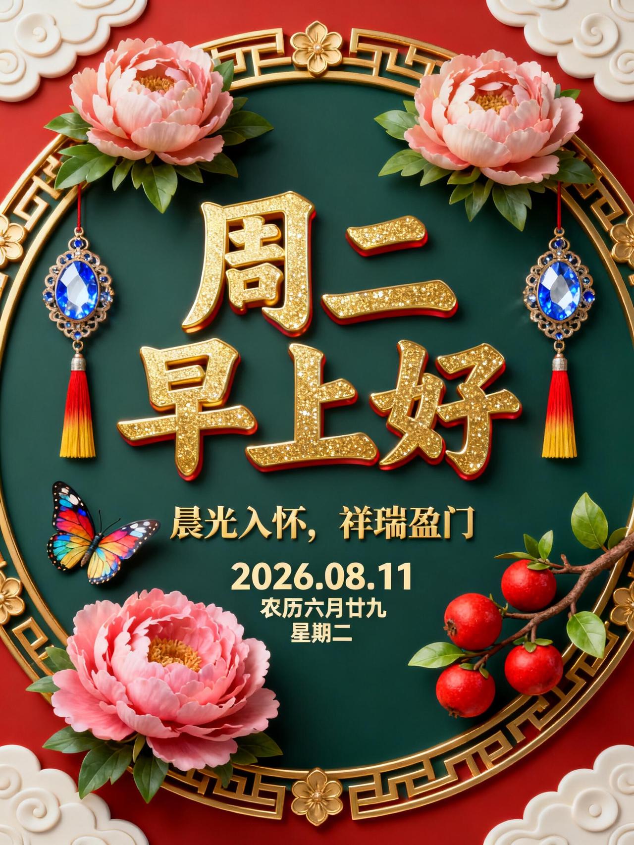 清晨问好，周二安康✨，夏末的清晨格外清爽，阳光不燥，微风刚好。开启本周第二个工作