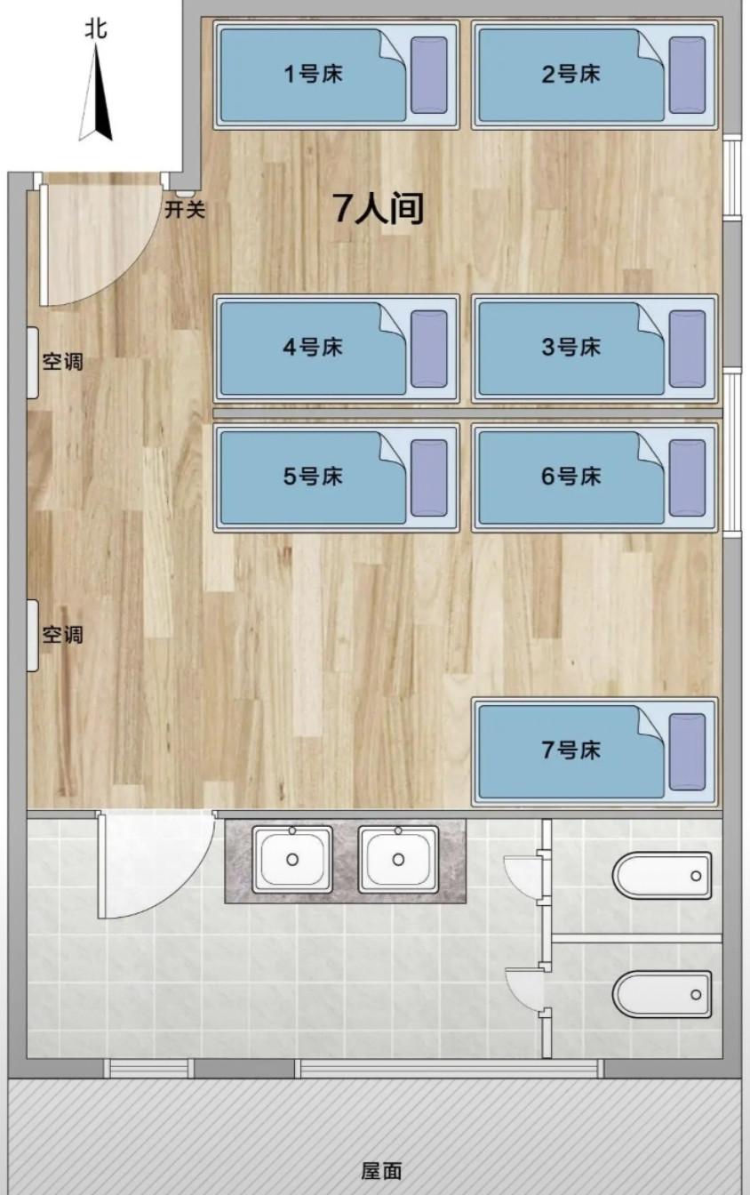大学寝室，只剩4号和7号了，选哪个好点？.