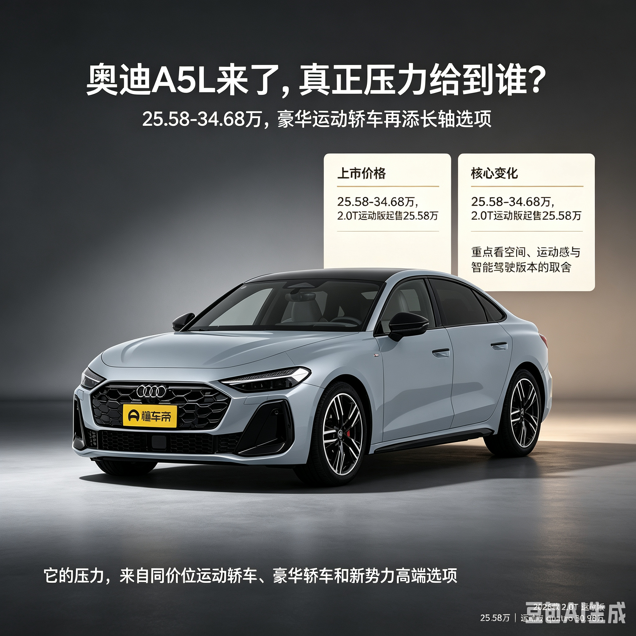 25万级别的奥迪a5，基本上可以碾压20万同级别的很多车子了，但是目前国产车来势汹汹，质量造型配置也