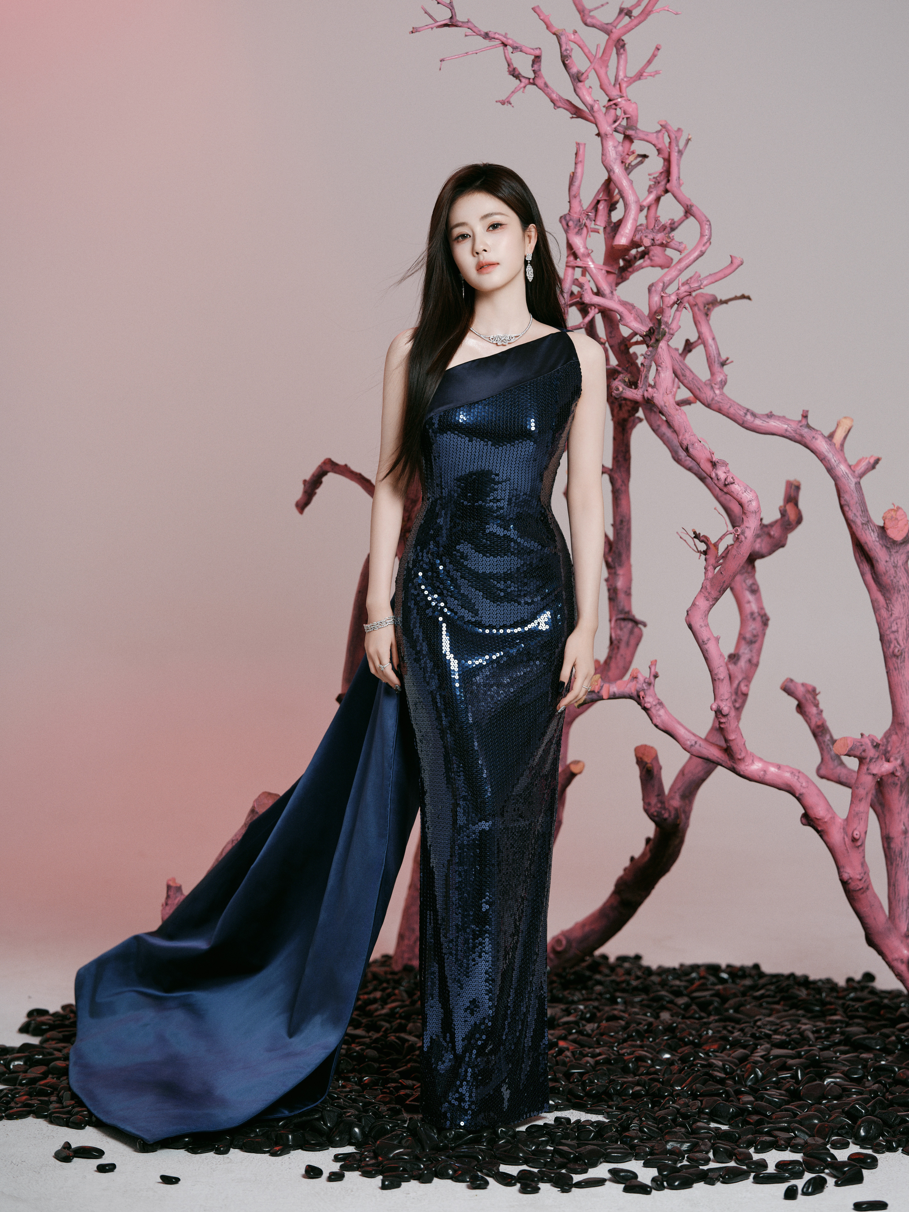 白鹿×2026电视剧品质盛典造型大片，身穿AlexisMabille