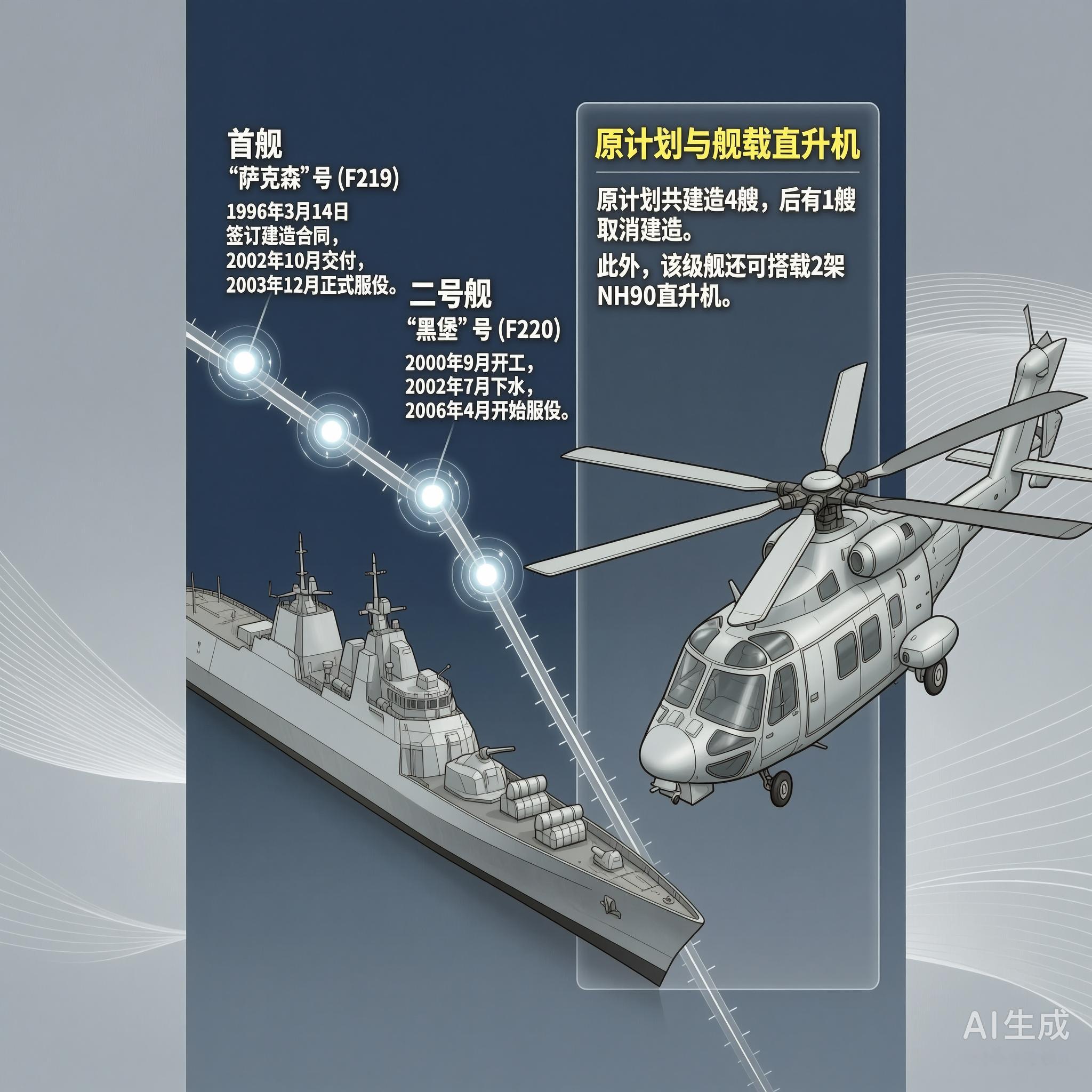 军事ai新视野德国“萨克森”级护卫舰“萨克森”级护卫舰是德国于1999年开始建
