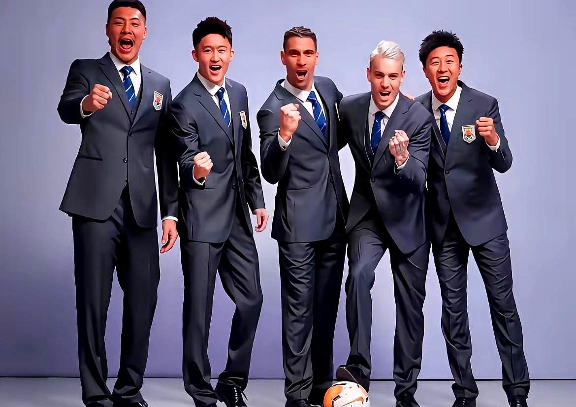 看到这张2019赛季山东泰山队的西服合照，确实让人眼前一亮。王大雷、王彤、莫伊塞