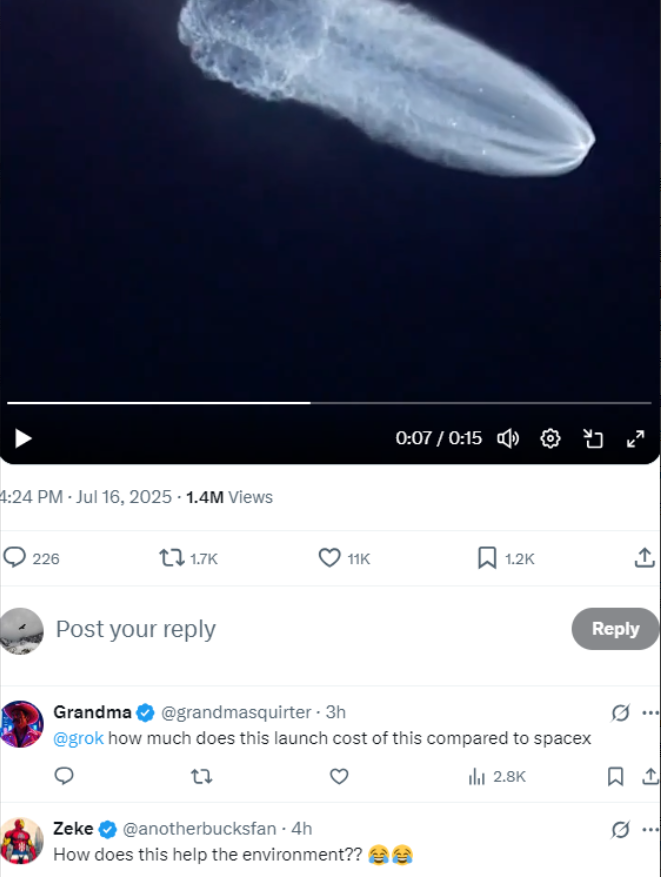 喷子果然不分国籍！当老外看到我们的天舟9号货运飞船在空中形成漂亮的“水母云”时，