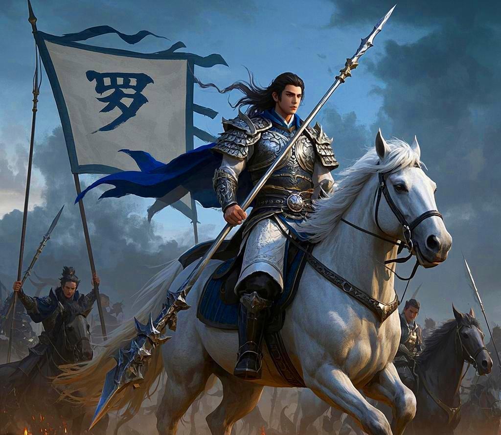 铜旗阵大战，罗成对上了李元霸，罗成拎着五钩神飞枪，怒道“李元霸，有本事别跑！今天