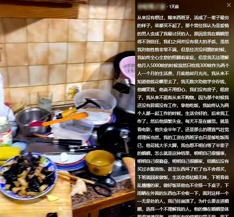 月入四万，家用只给两千四？西班牙华人媳妇的吐槽引发热议。与其说是文化差异，不如说