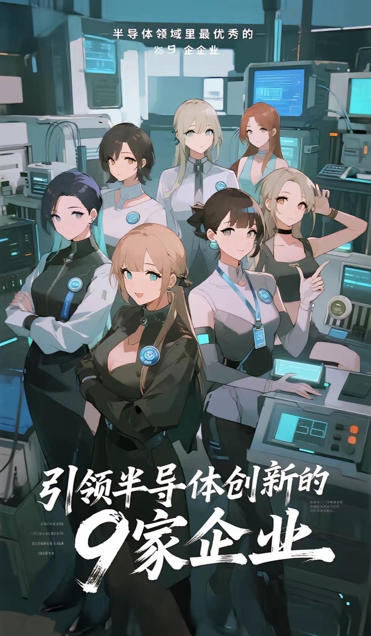 半导体里最优秀的9只标的：1，中芯国际，是国内最大的的晶圆代工企业；2，寒武纪，