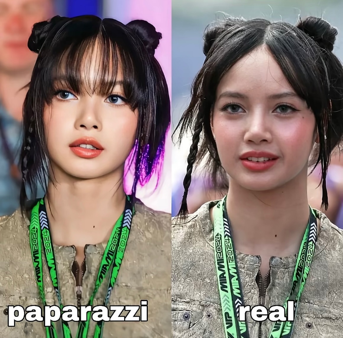 Lisa和Jennie生图VS精修​​​