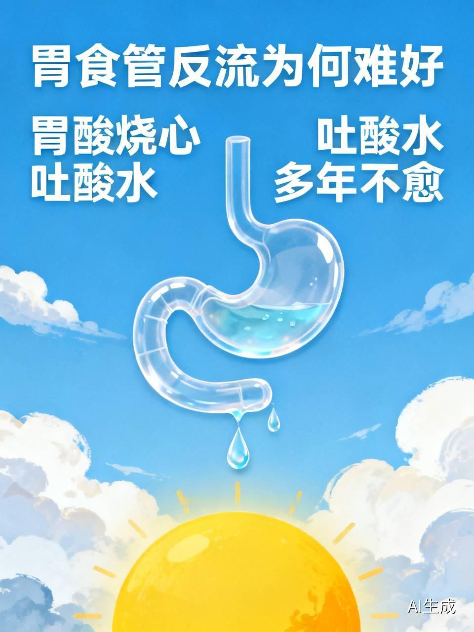 胃食管反流为啥总难痊愈，找医生看过之后我才彻底弄明白。我这胃食管反流的毛病缠了