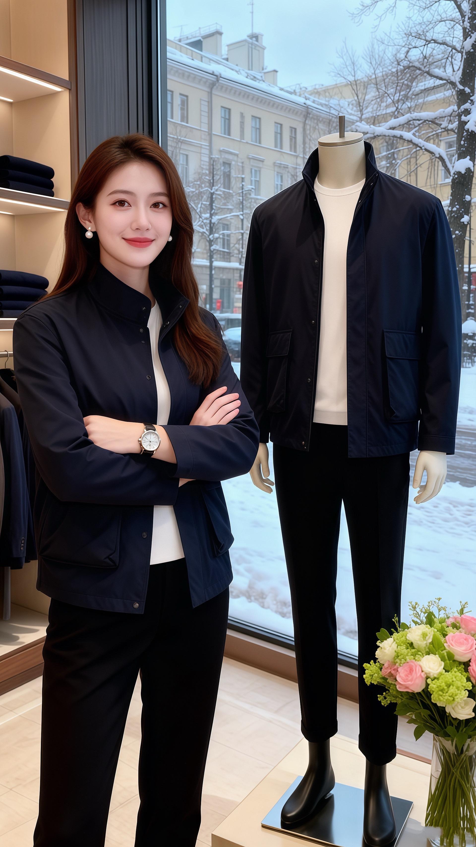 藏青花影  北城的雪飘在玻璃窗上，我抱着花束走进咖啡店，一眼就看见陆星...