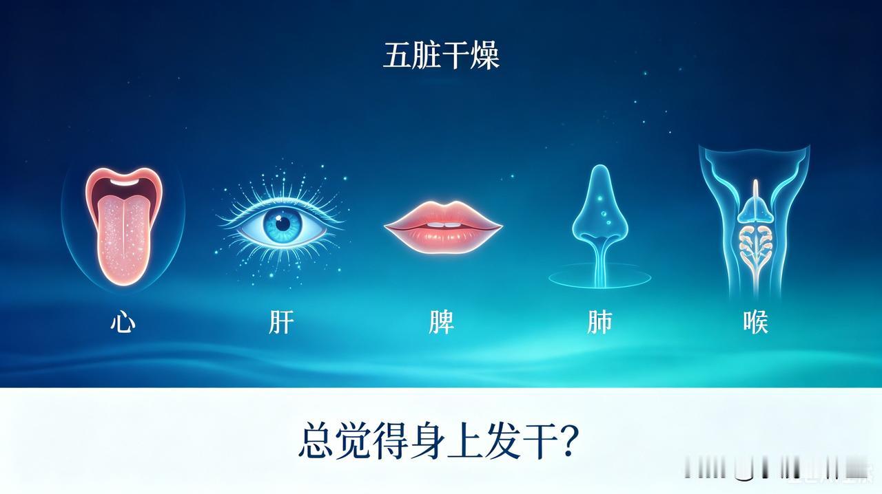 五官八窍发干，喝水没用！中医一眼看透：哪里干，就是哪里脏缺液很多人一辈子都