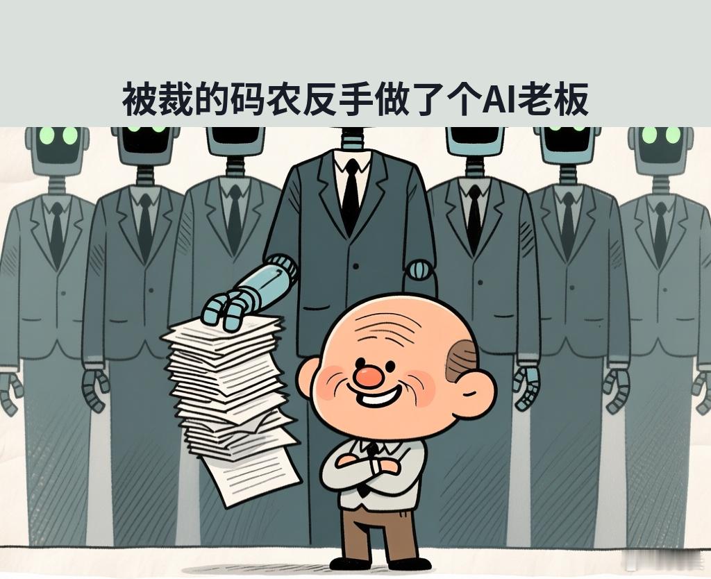 你猜怎么着，有个公司老板把程序员全开除了，说要给AI腾地方。结果没过多久，那帮被踢走的程序员搞了个开