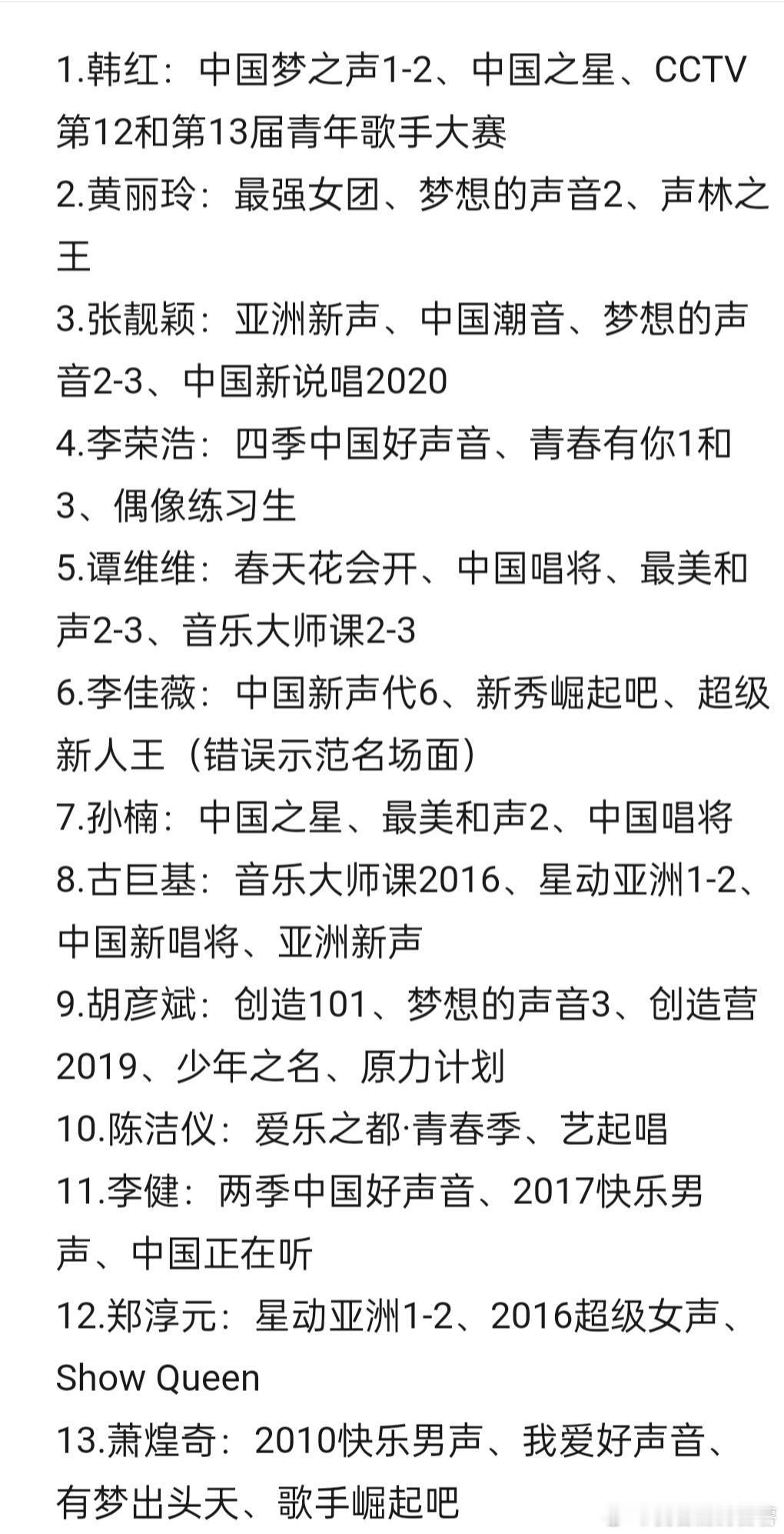 原来《我是歌手3》的所有歌手都当过其他音乐节目的评委导师！我是歌手3｜